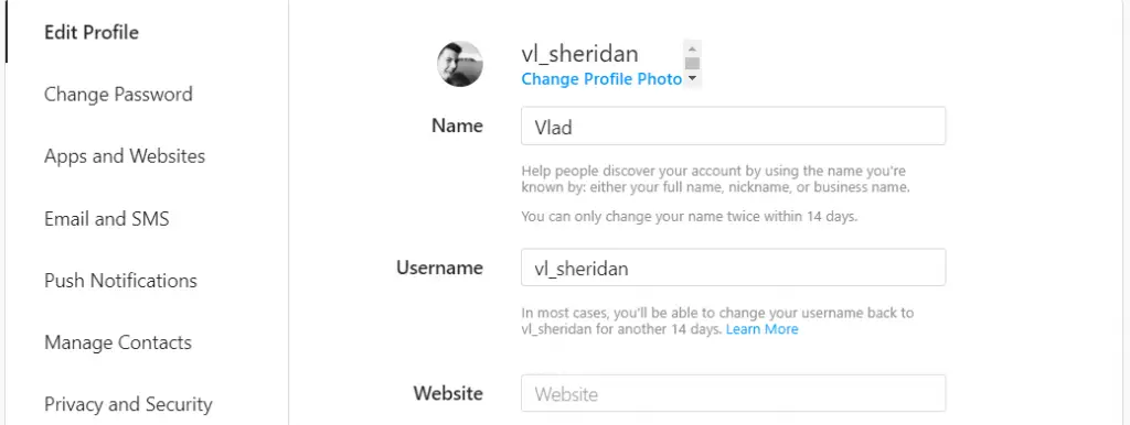 Cómo cambiar el nombre de usuario de Instagram en Mac o PC